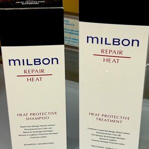 Milbon Shampoo and hair heat treatment